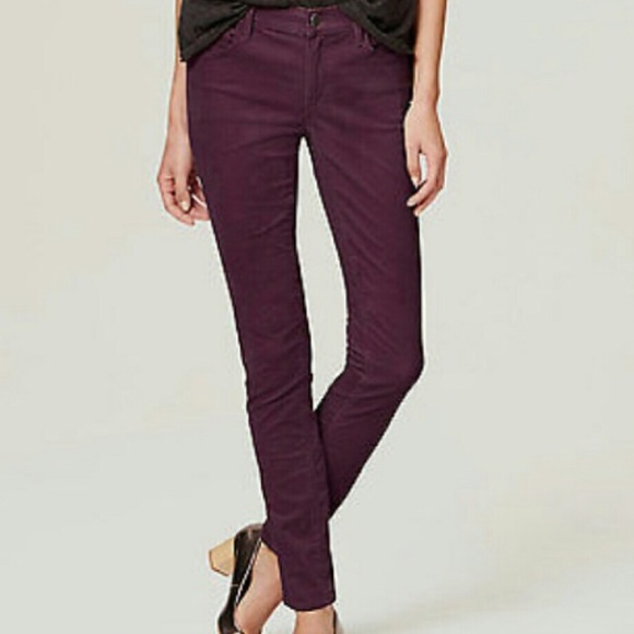 loft modern skinny corduroy pants